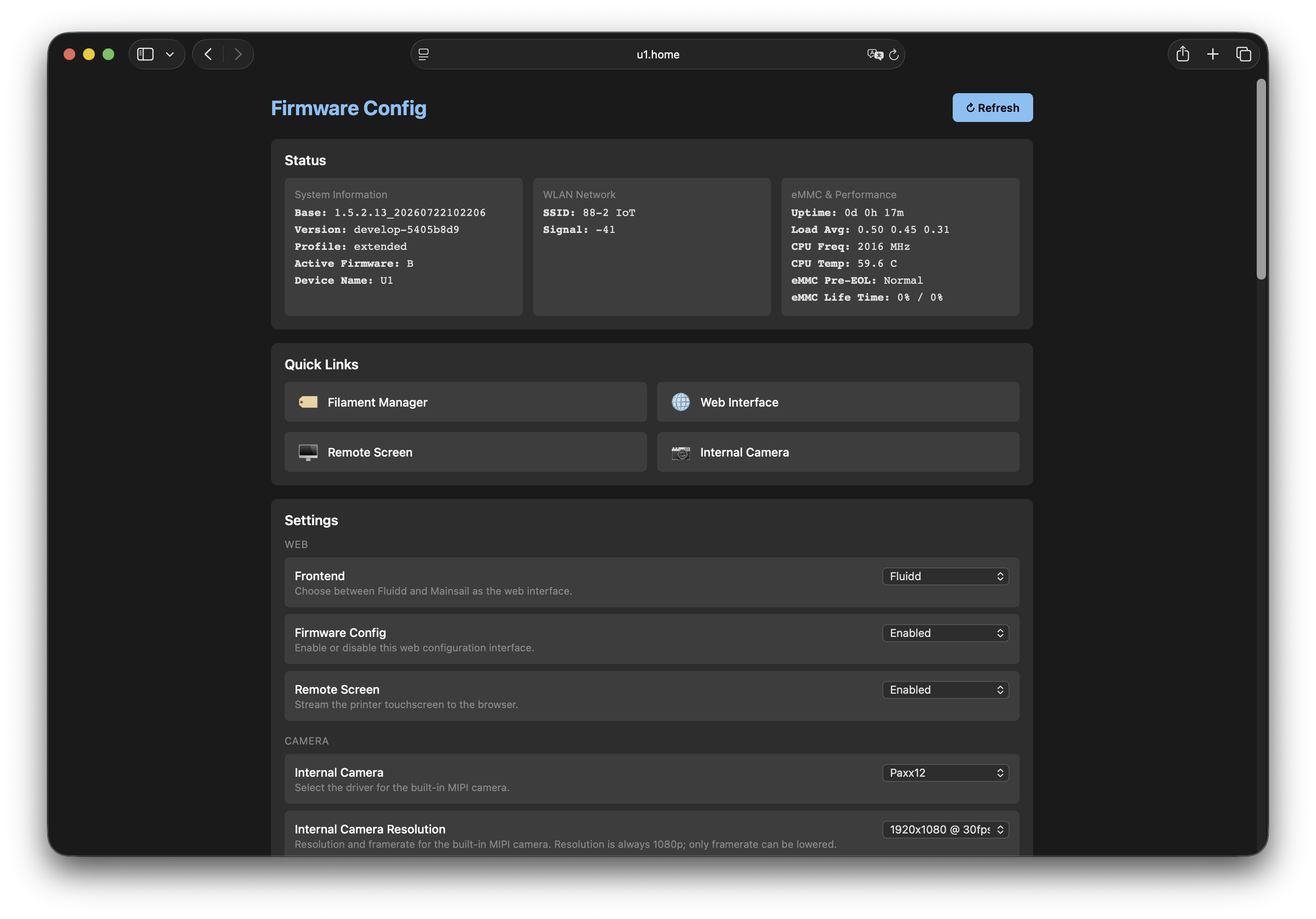 Firmware Config overview